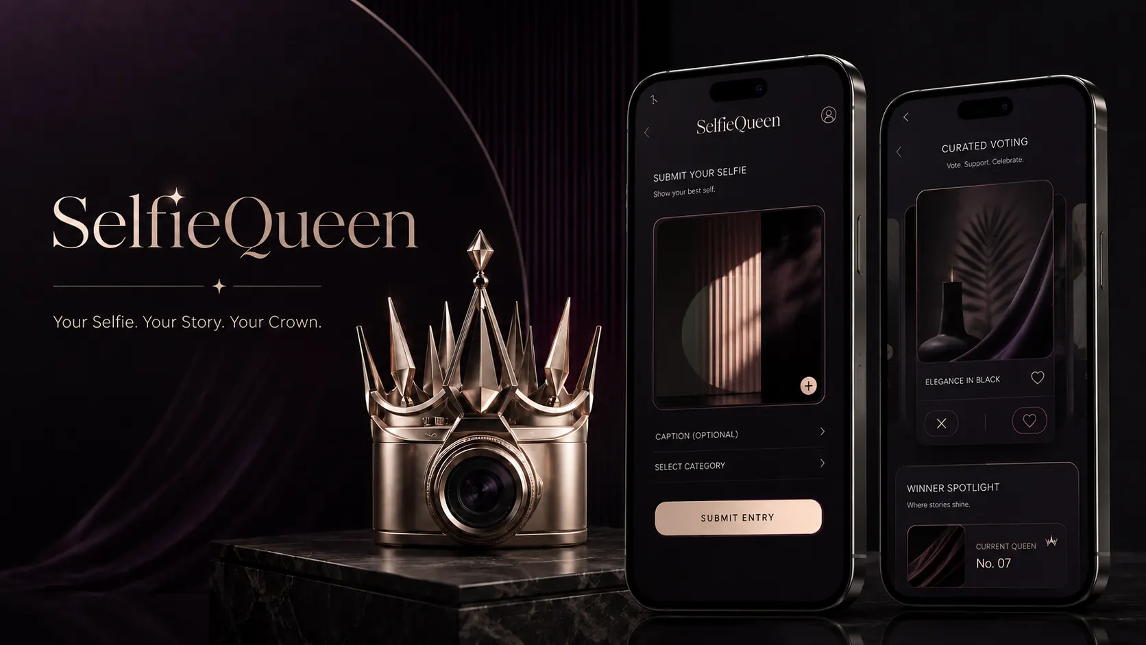 SelfieQueen — curated selfie and story competition